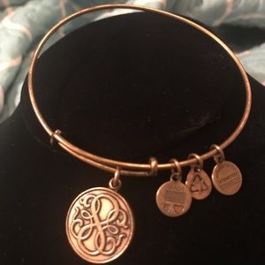 Alex & Ani Gold Tone Path of Life Bangle Bracelet